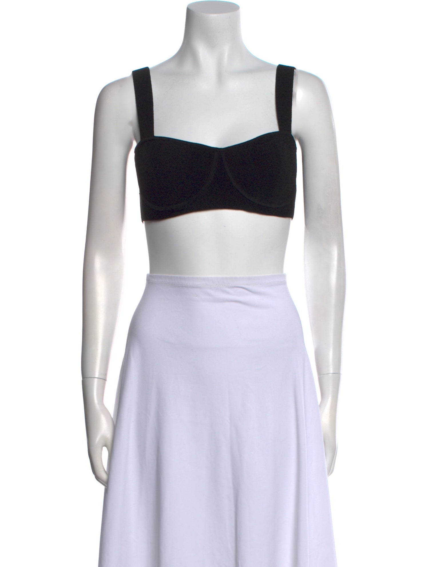 Galvan London Square Neckline Sleeveless Crop Top