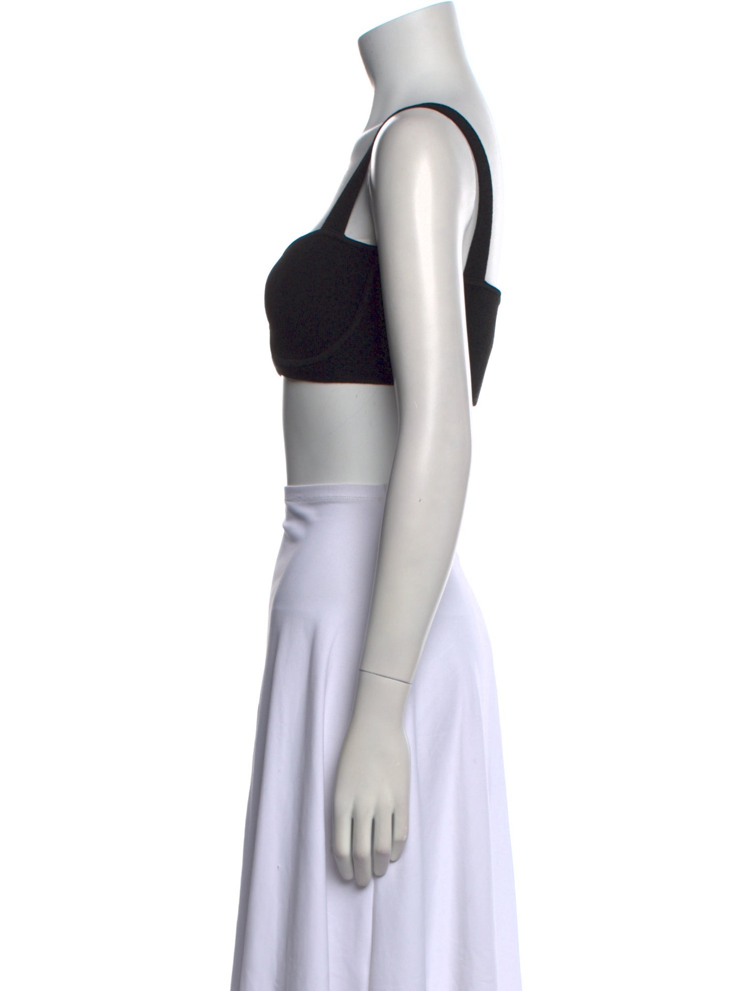 Galvan London Square Neckline Sleeveless Crop Top