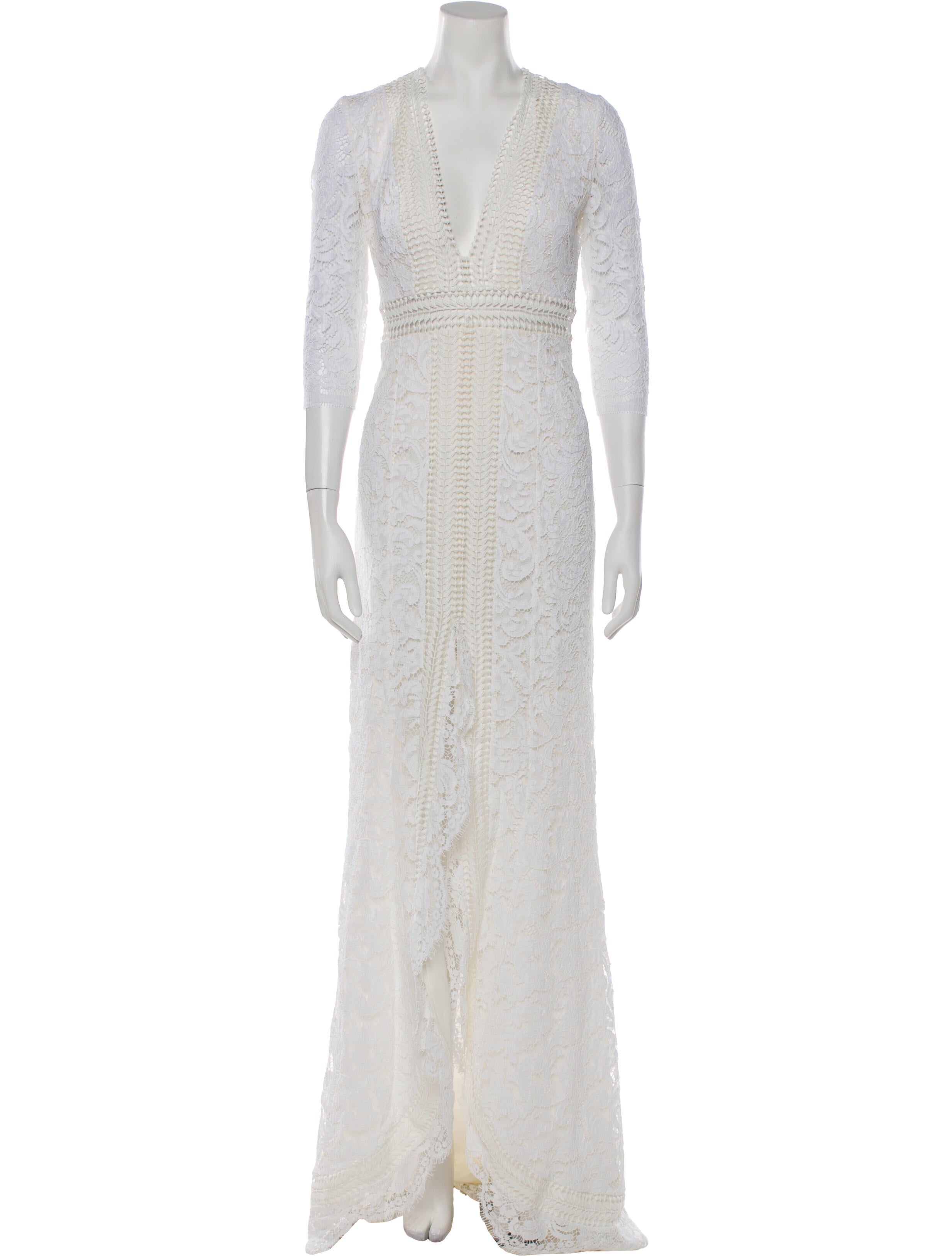 Galvan London V-Neck Long Dress