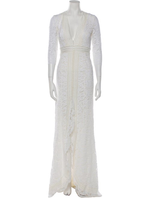 Galvan London V-Neck Long Dress