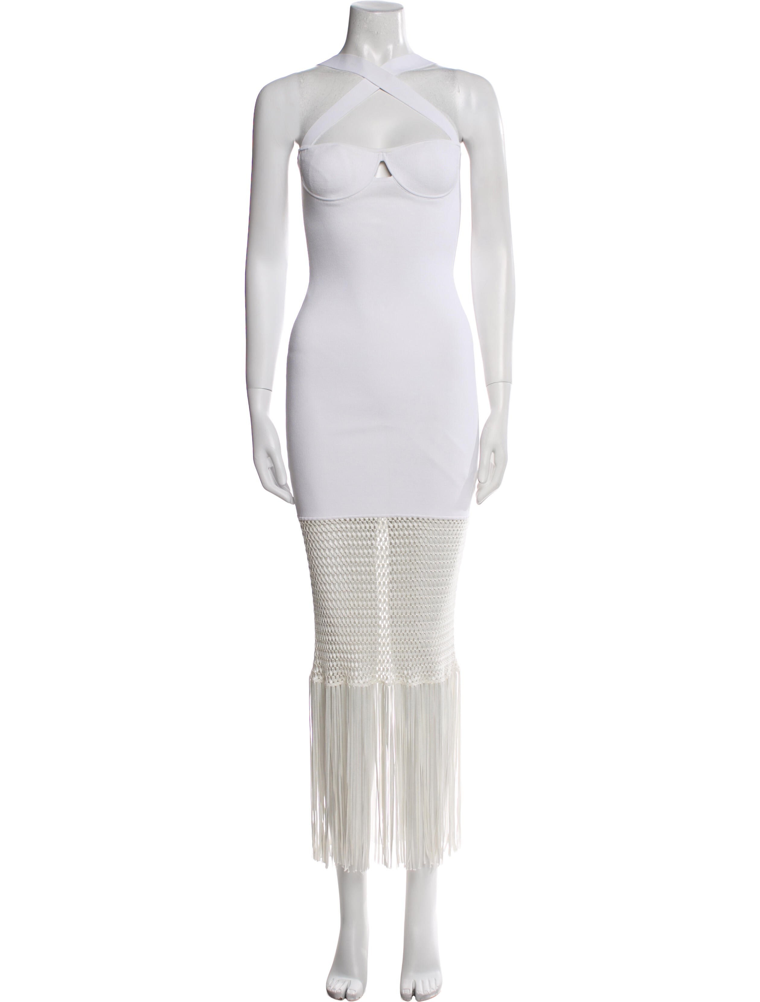 Galvan London Strapless Long Dress