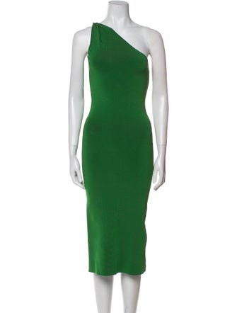 Galvan London One-Shoulder Midi Length Dress