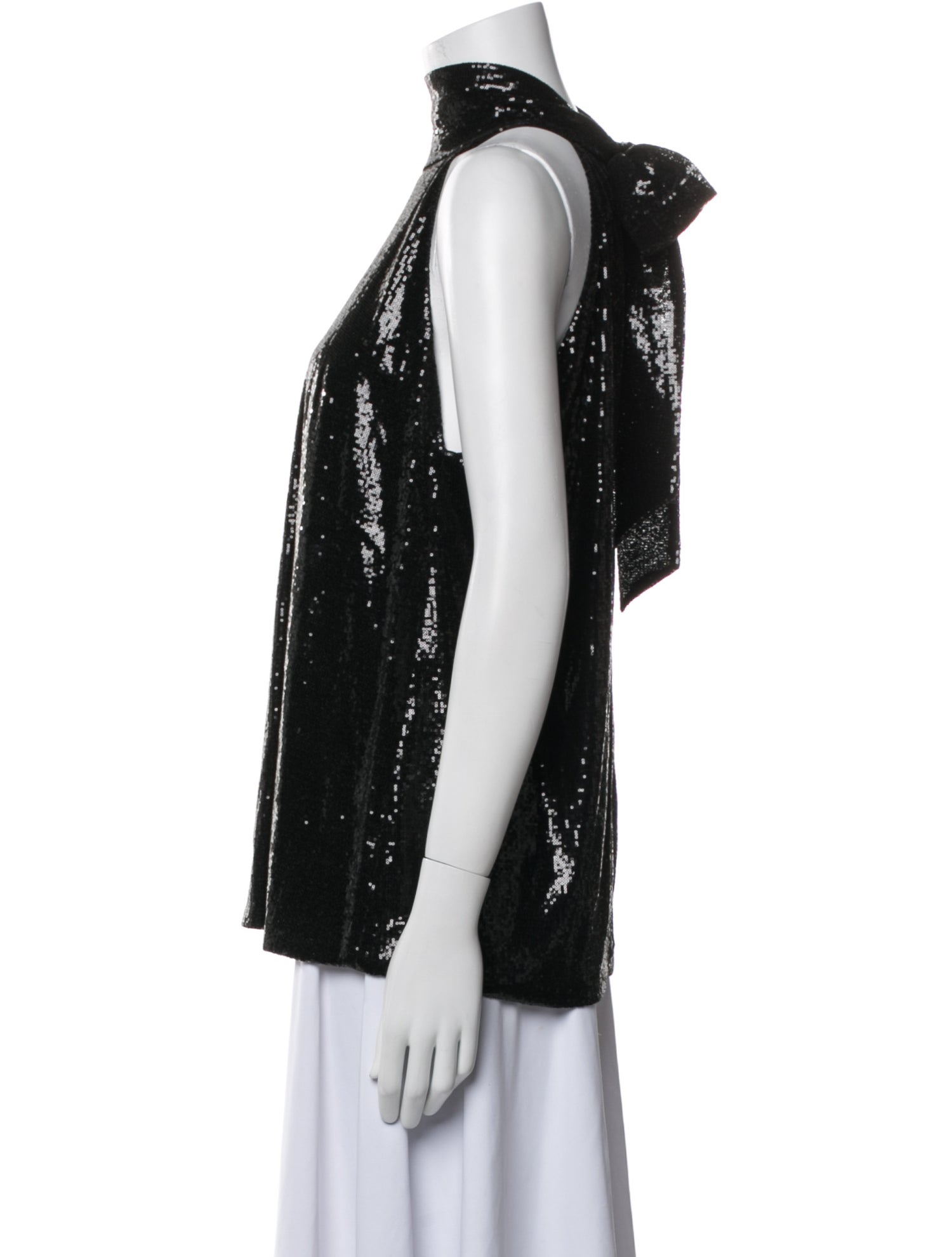 Galvan London Mock Neck Sleeveless Blouse