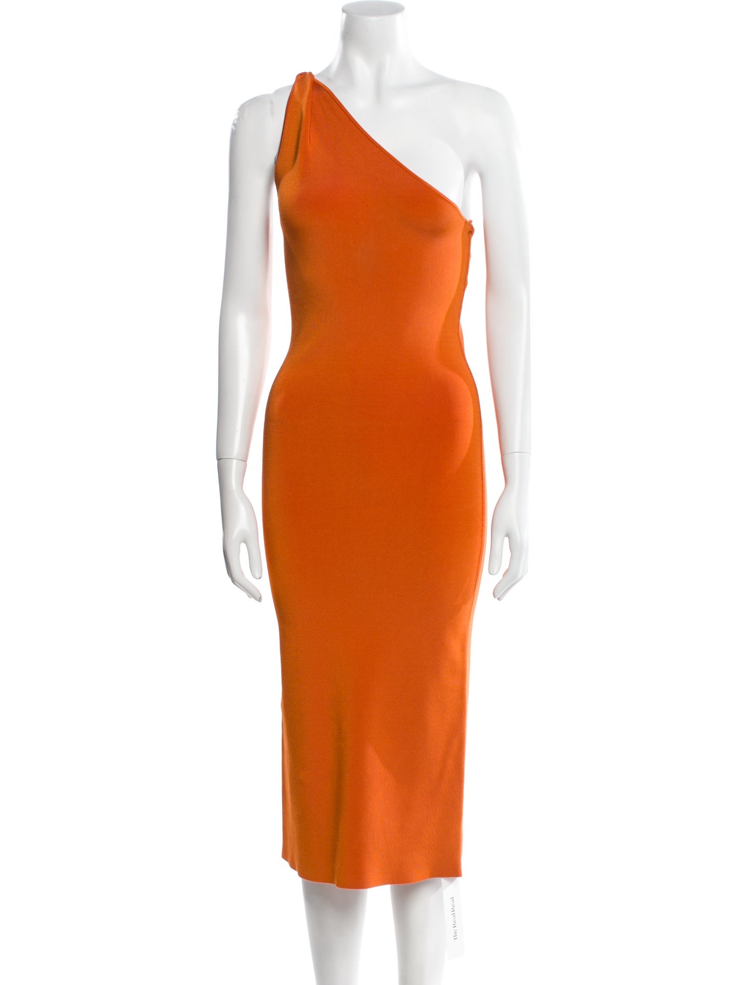 Galvan London One-Shoulder Midi Length Dress