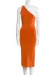 Galvan London One-Shoulder Midi Length Dress