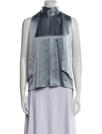 Galvan London Mock Neck Sleeveless Top