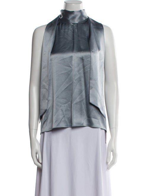 Galvan London Mock Neck Sleeveless Top