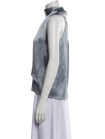 Galvan London Mock Neck Sleeveless Top