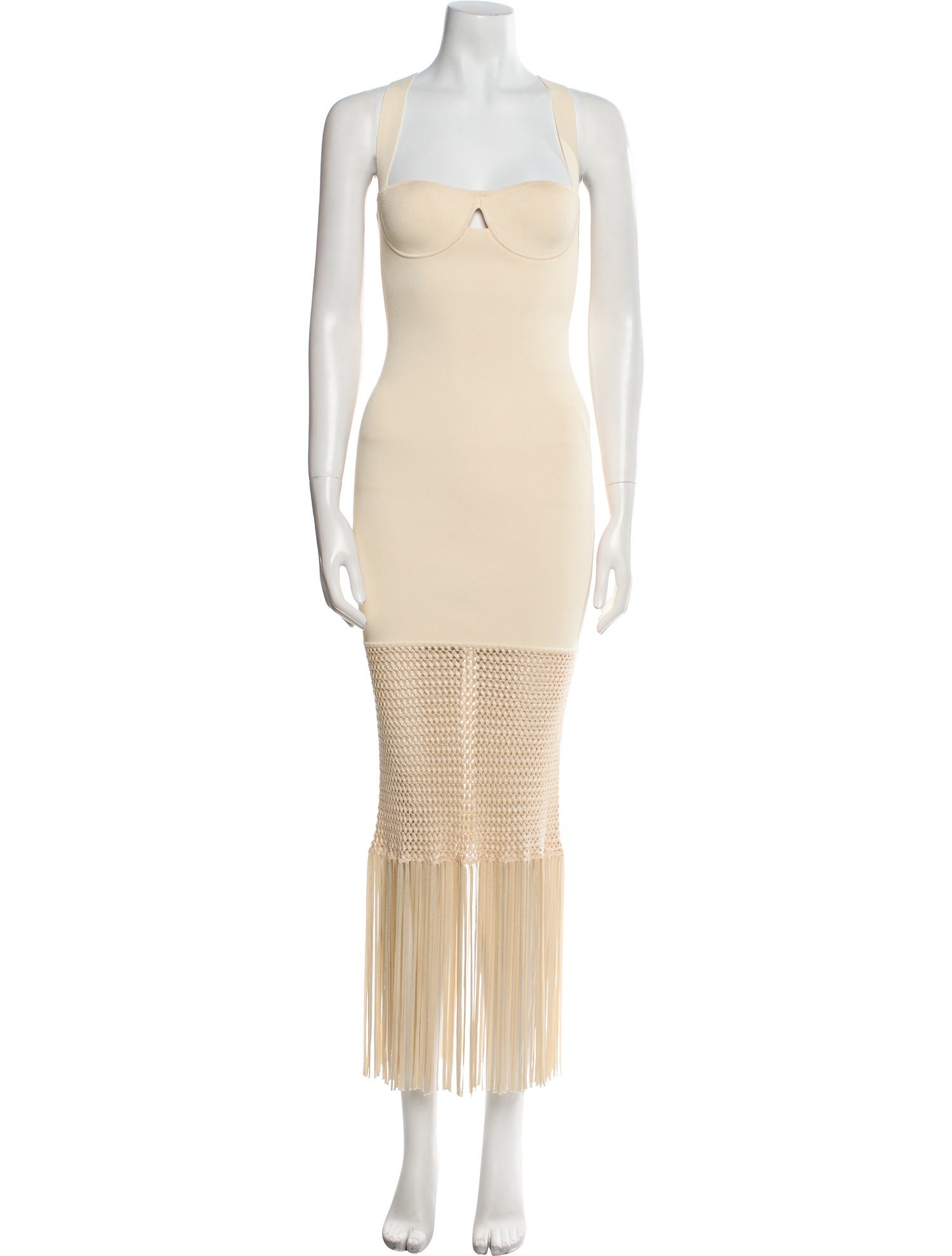 Galvan London Square Neckline Long Dress