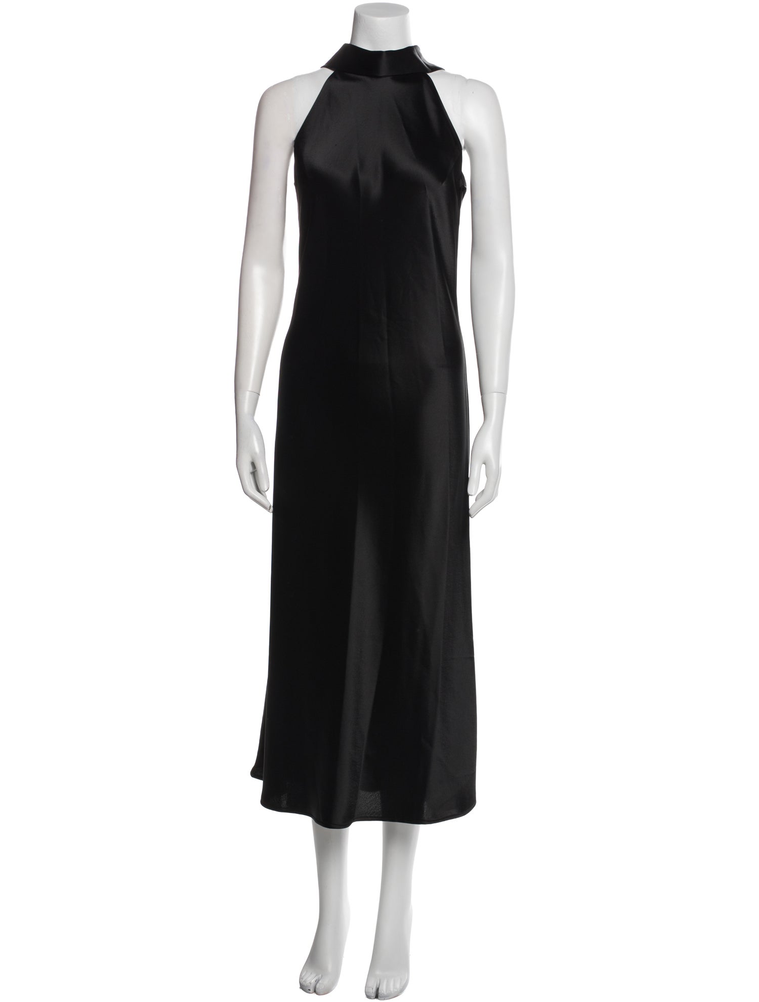 Galvan London Mock Neck Midi Length Dress