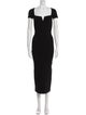Galvan London Square Neckline Long Dress
