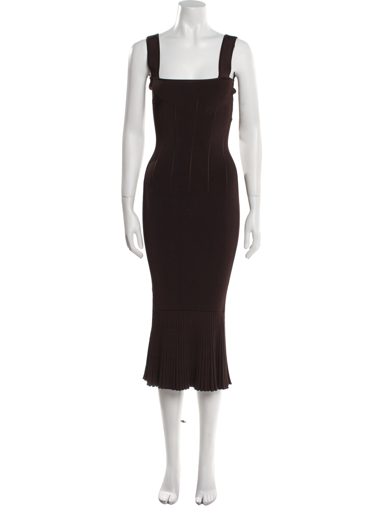 Galvan London Square Neckline Long Dress w/ Tags