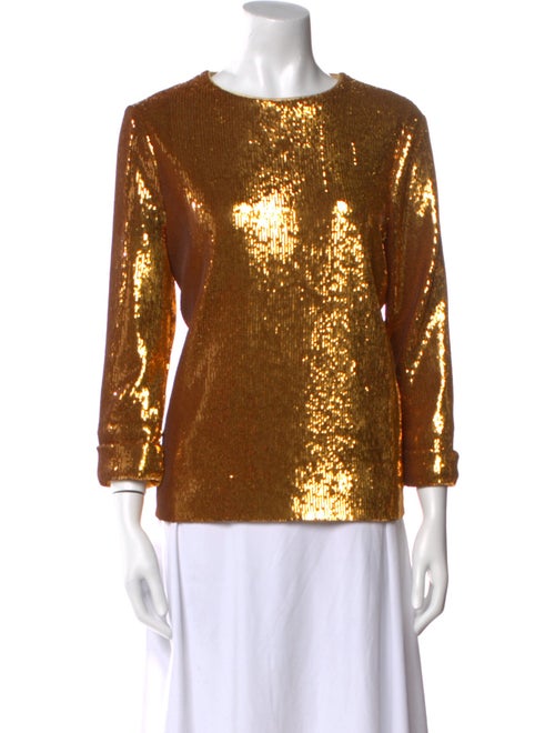 Galvan London Bateau Neckline Three-Quarter Sleeve Top