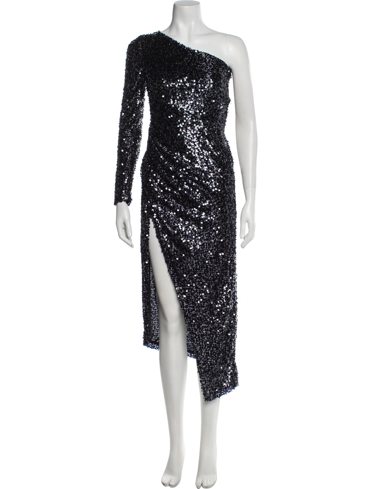 Galvan London One-Shoulder Midi Length Dress w/ Tags