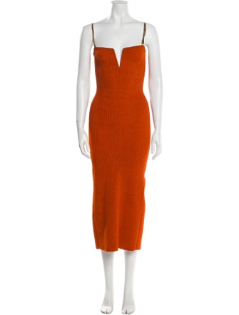 Galvan London Square Neckline Long Dress