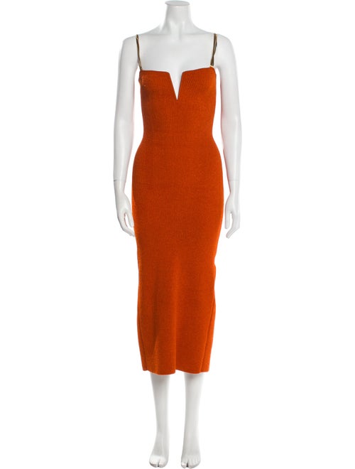 Galvan London Square Neckline Long Dress