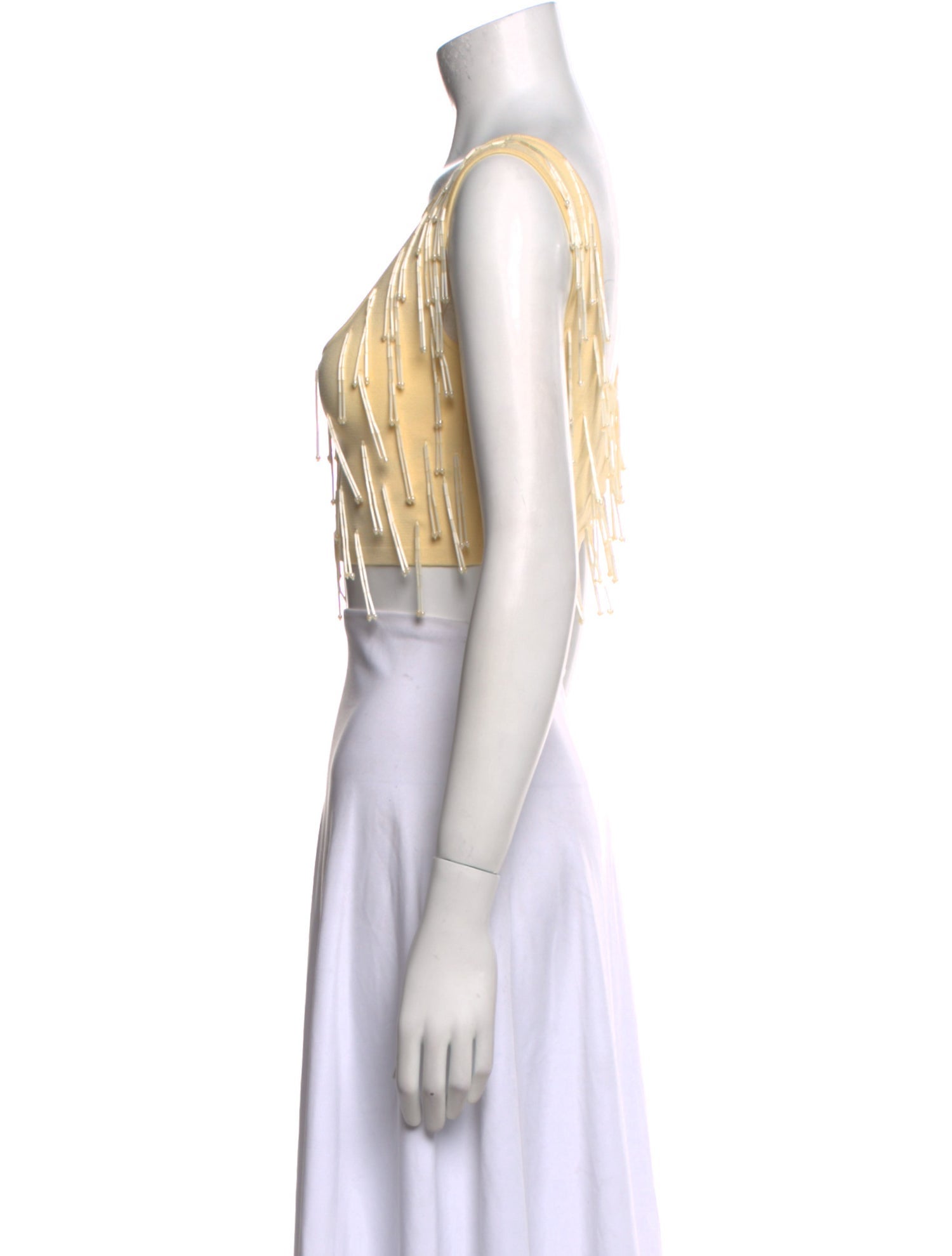 Galvan London Printed Square Neckline Crop Top w/ Tags