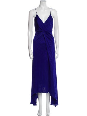 Galvan London V-Neck Long Dress
