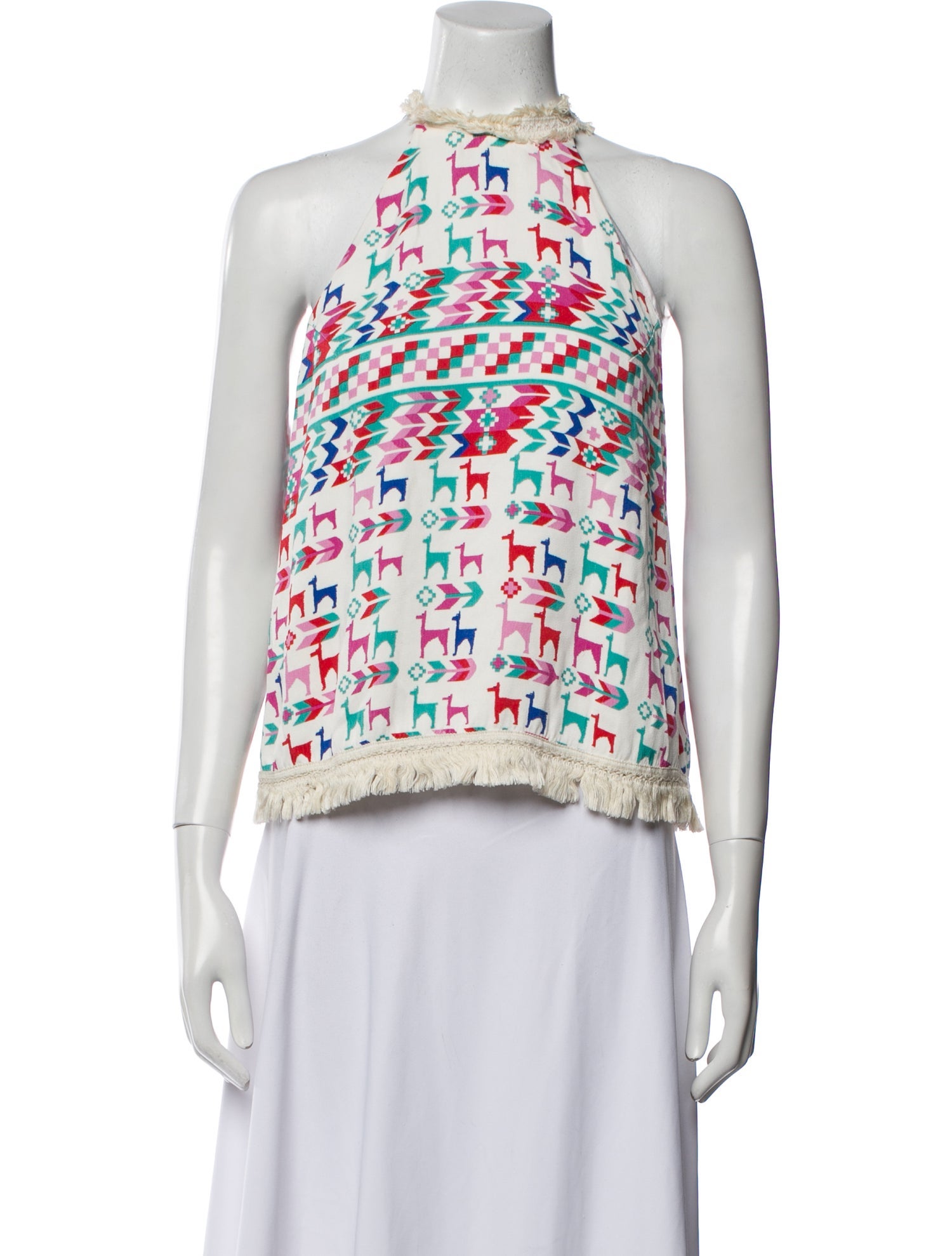 Galvan London Printed Mock Neck Top