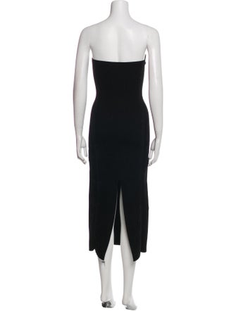 Galvan London Strapless Midi Length Dress