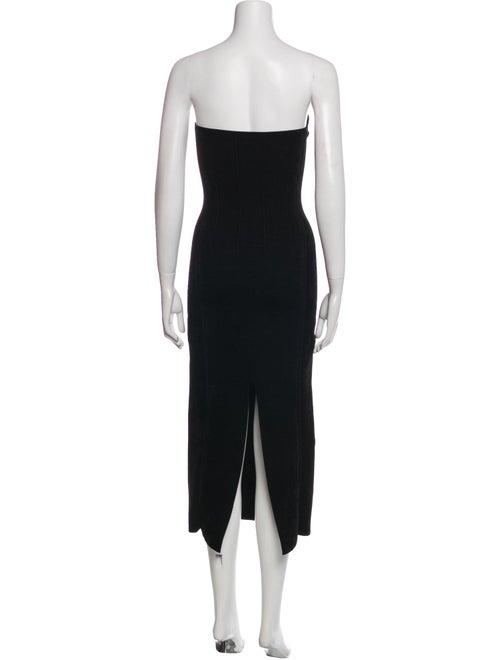 Galvan London Strapless Midi Length Dress