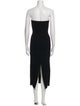 Galvan London Strapless Midi Length Dress