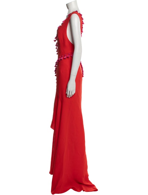 Galvan London V-Neck Long Dress