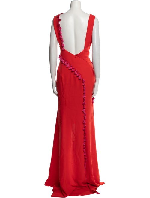 Galvan London V-Neck Long Dress