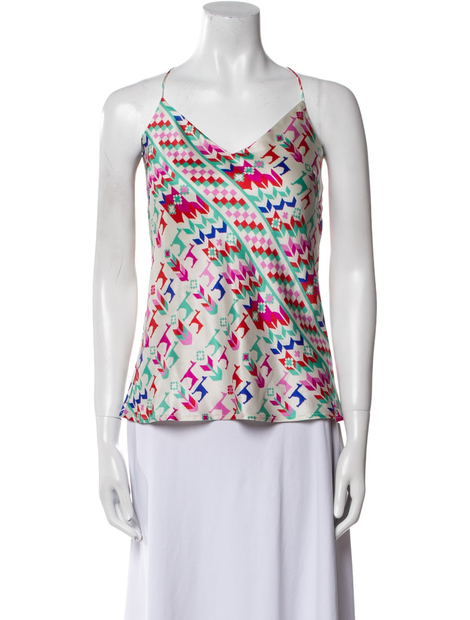 Galvan London Silk Printed Top