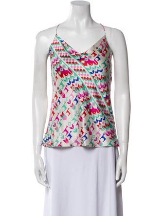 Galvan London Silk Printed Top
