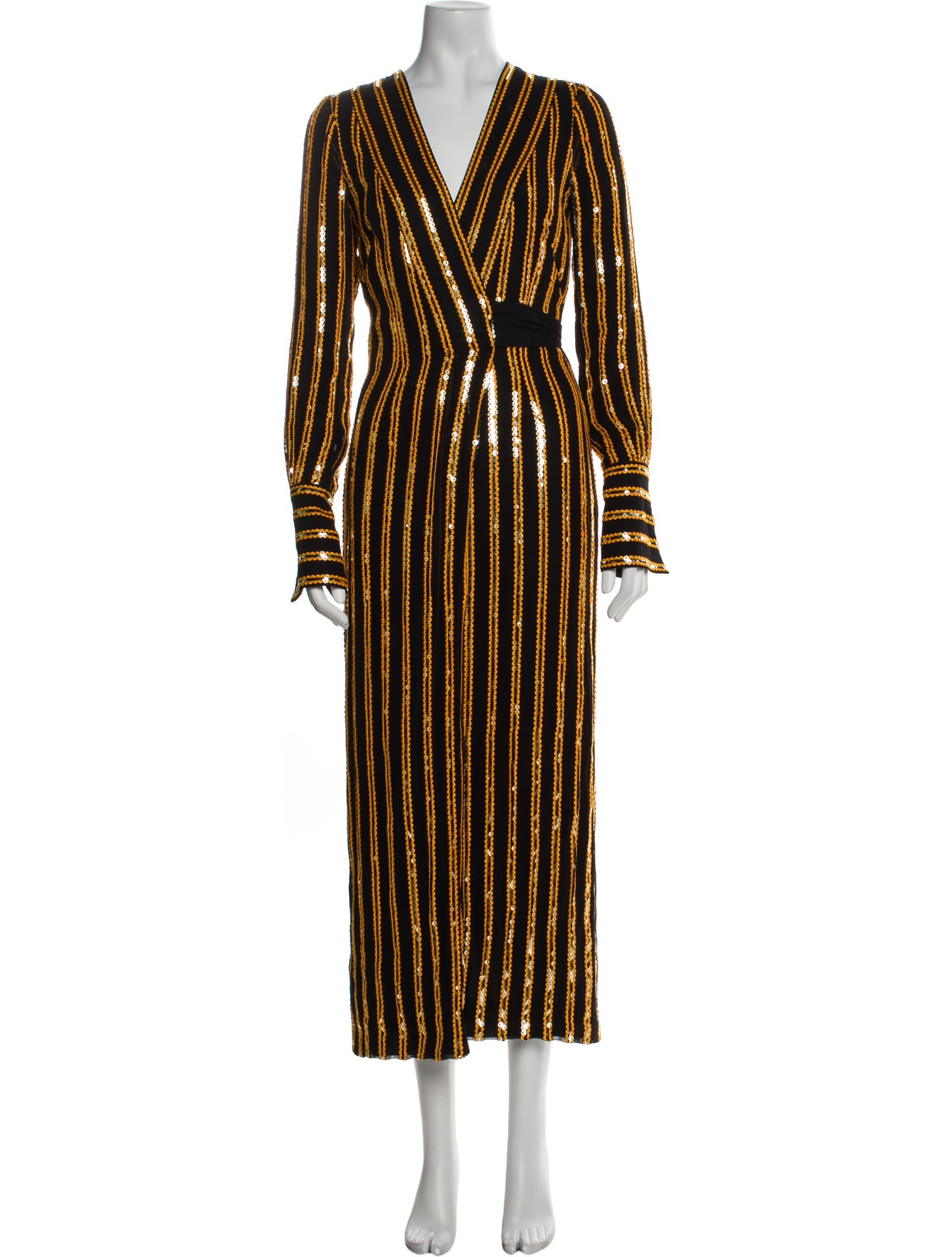 Galvan London Striped Long Dress