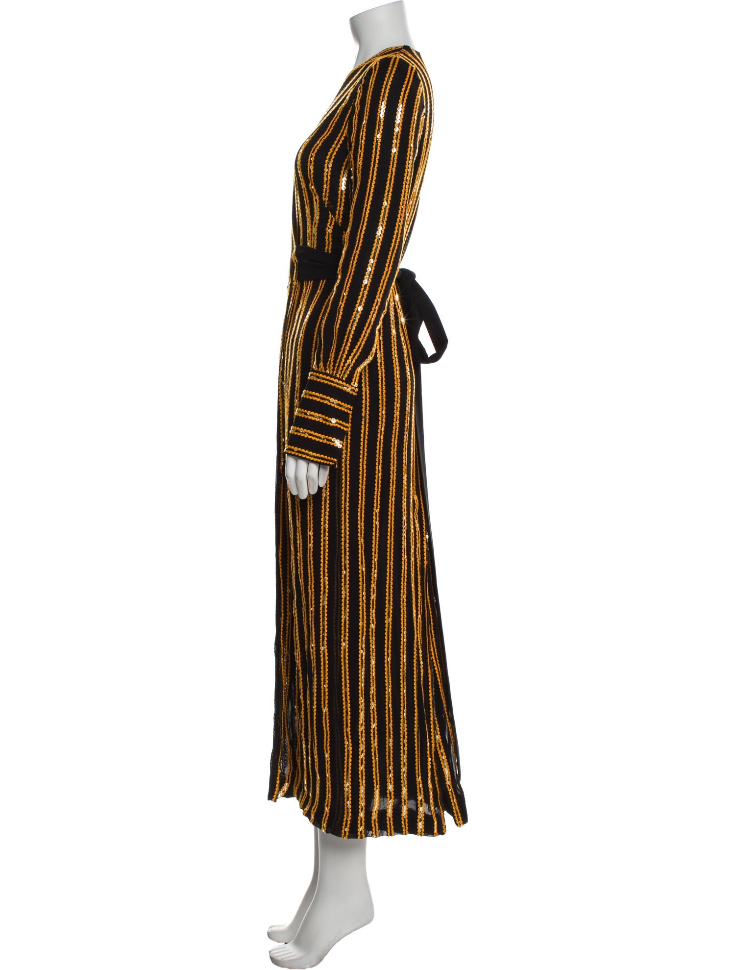 Galvan London Striped Long Dress