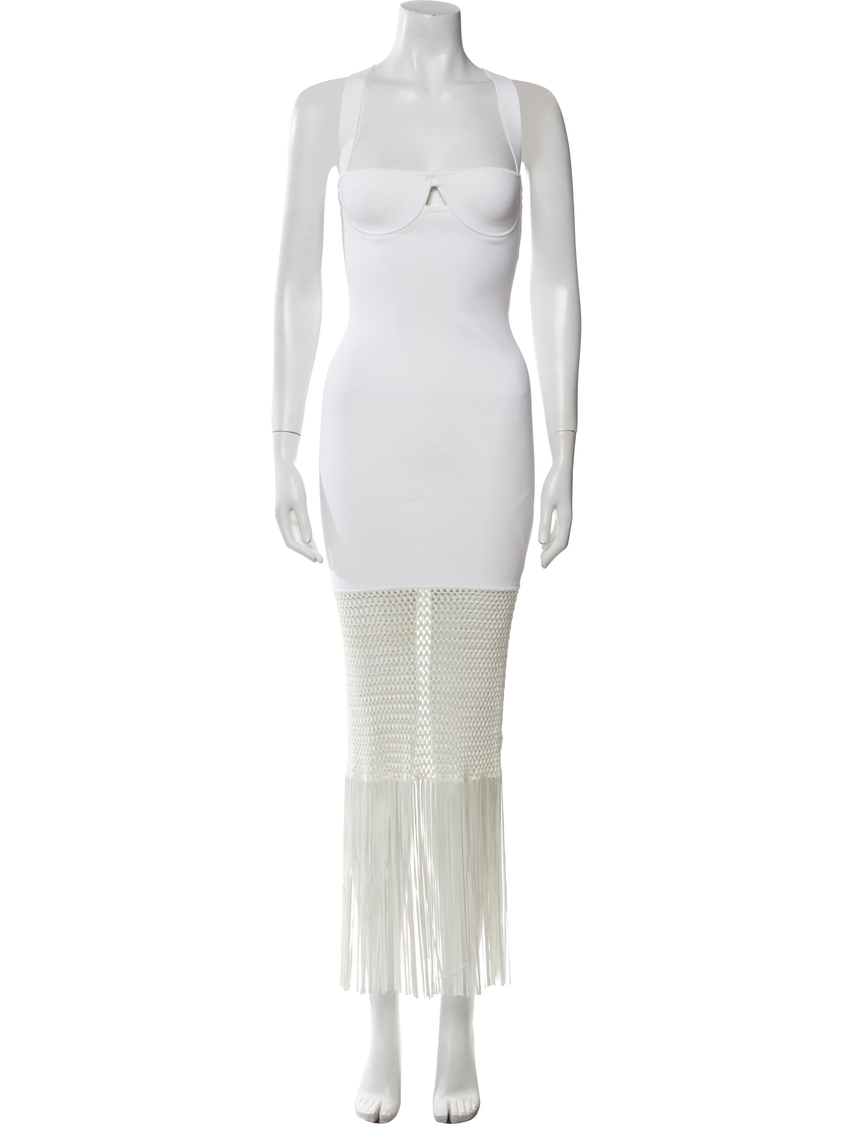 Galvan London Square Neckline Long Dress