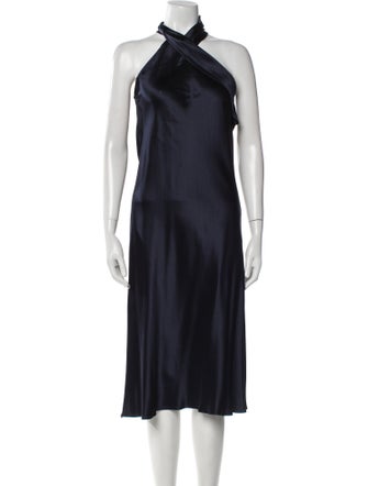 Galvan London Silk Midi Length Dress