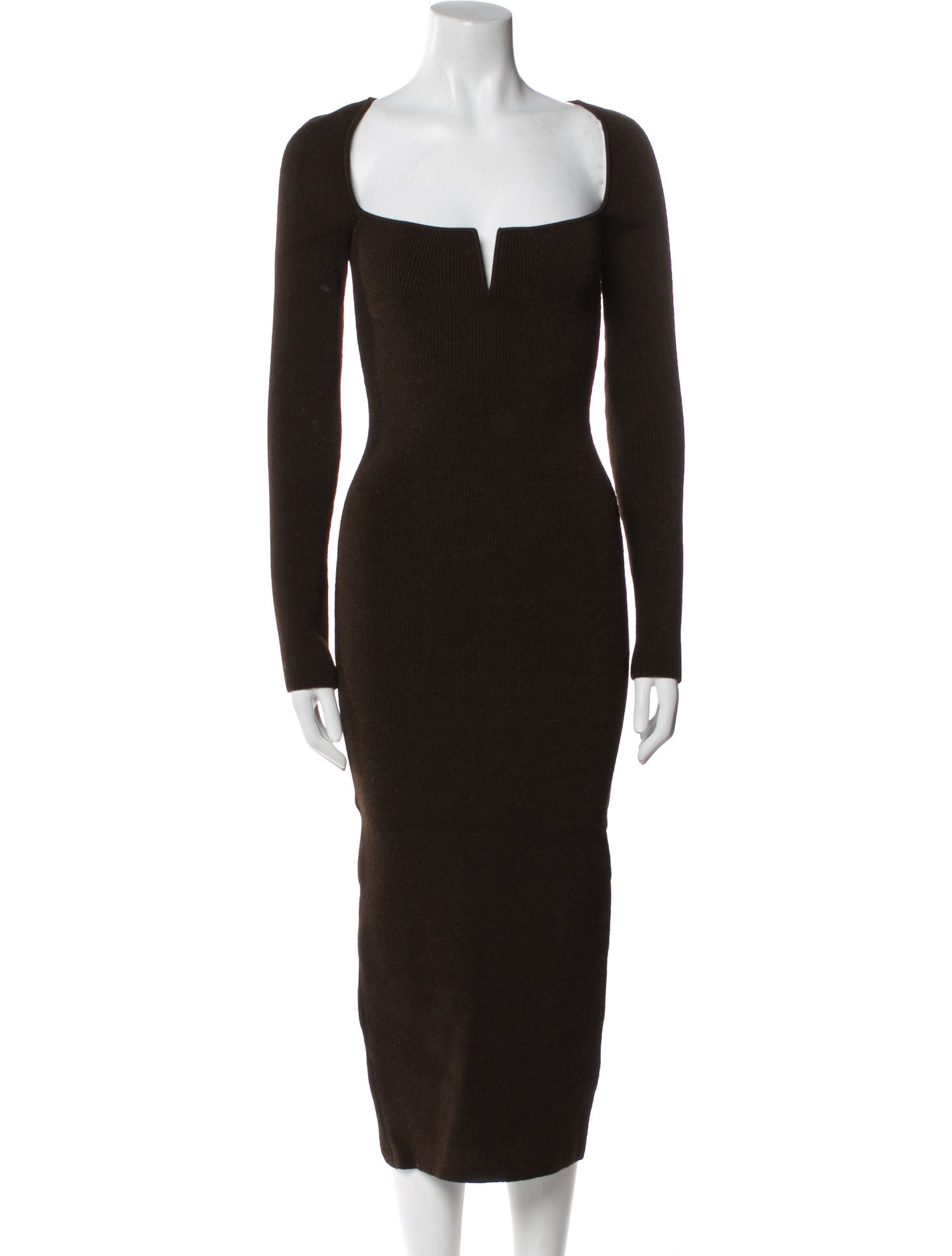 Galvan London Square Neckline Long Dress