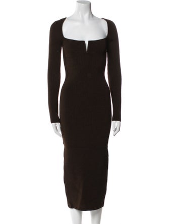 Galvan London Square Neckline Long Dress