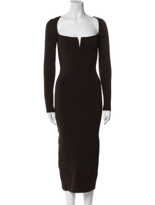 Galvan London Square Neckline Long Dress