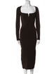 Galvan London Square Neckline Long Dress