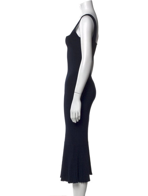 Galvan London Square Neckline Midi Length Dress