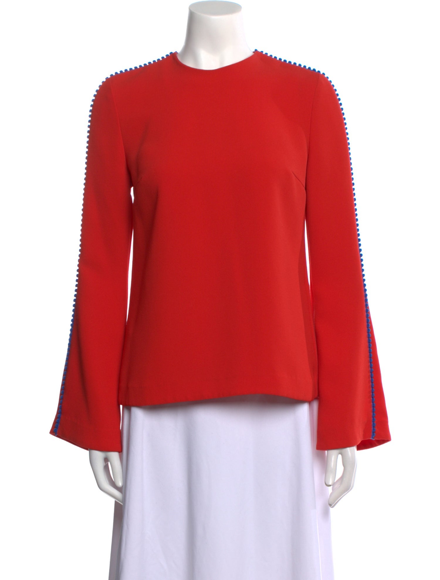 Galvan London Crew Neck Long Sleeve Blouse