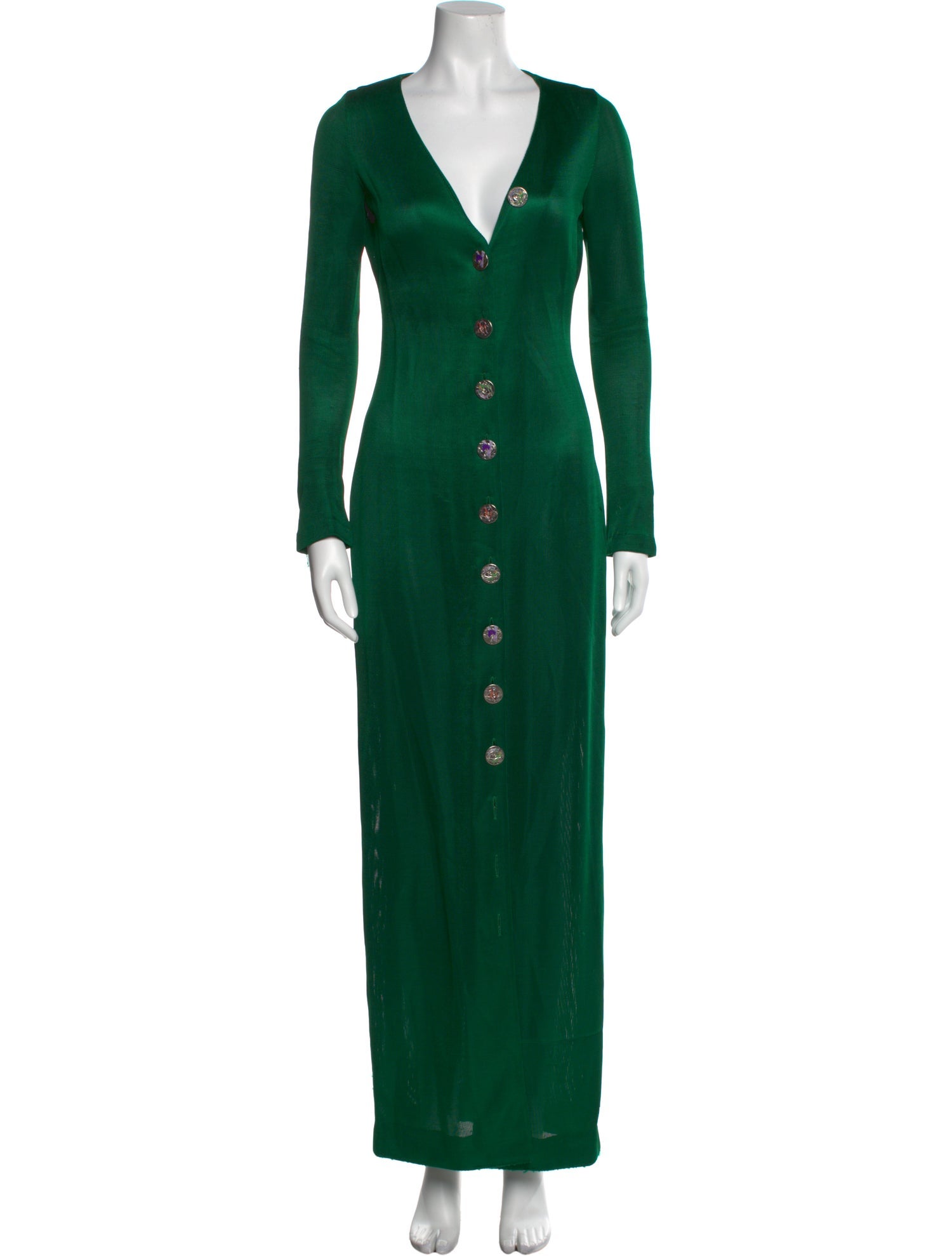 Galvan London V-Neck Long Dress