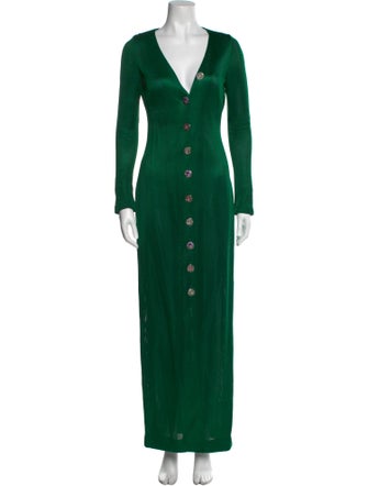 Galvan London V-Neck Long Dress