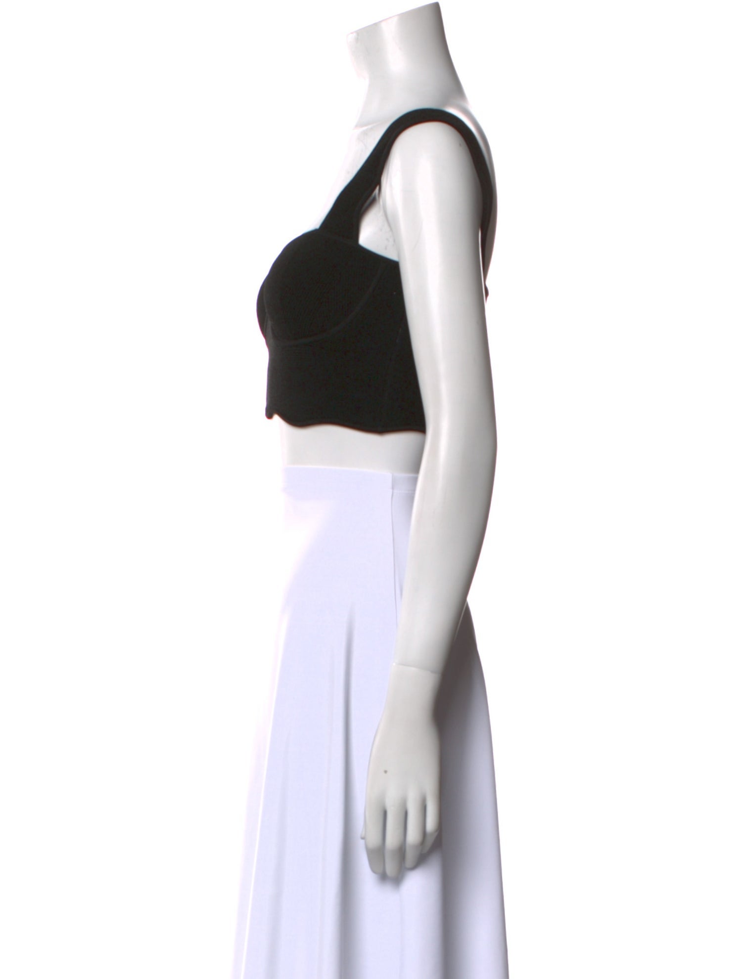 Galvan London Square Neckline Sleeveless Crop Top