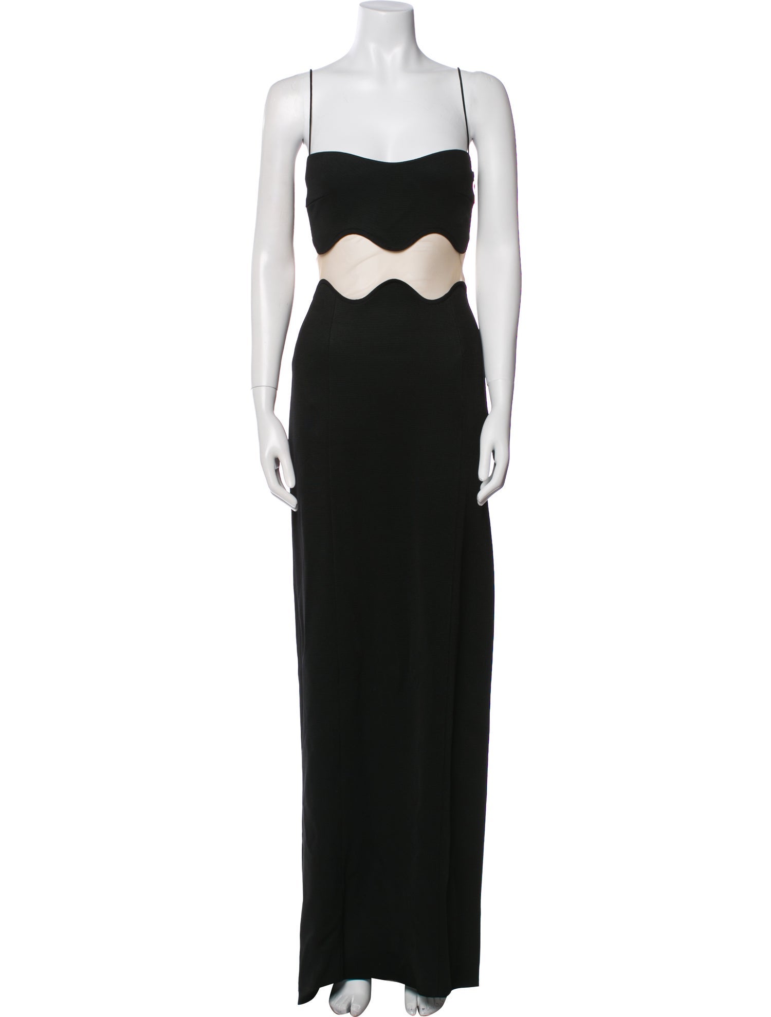 Galvan London Square Neckline Long Dress