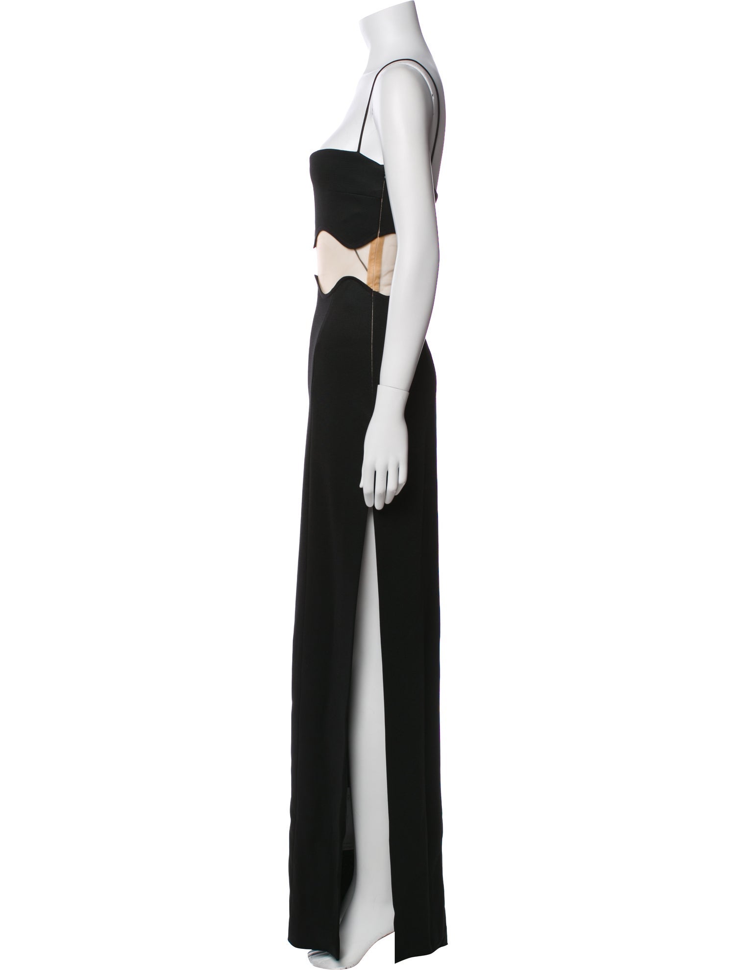 Galvan London Square Neckline Long Dress