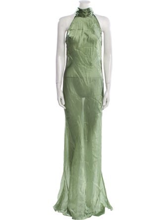 Galvan London Mock Neck Long Dress