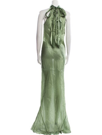 Galvan London Mock Neck Long Dress