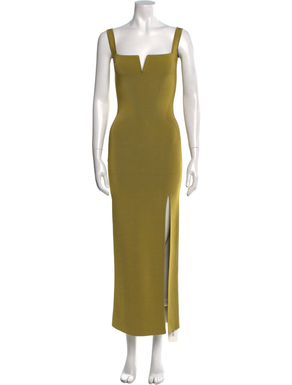 Galvan London Evening Gown Green Sleeveless with … - image 1