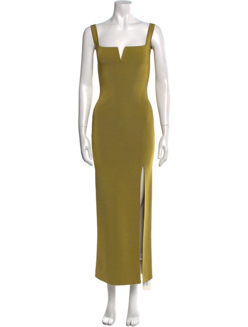 Galvan London Square Neckline Long Dress