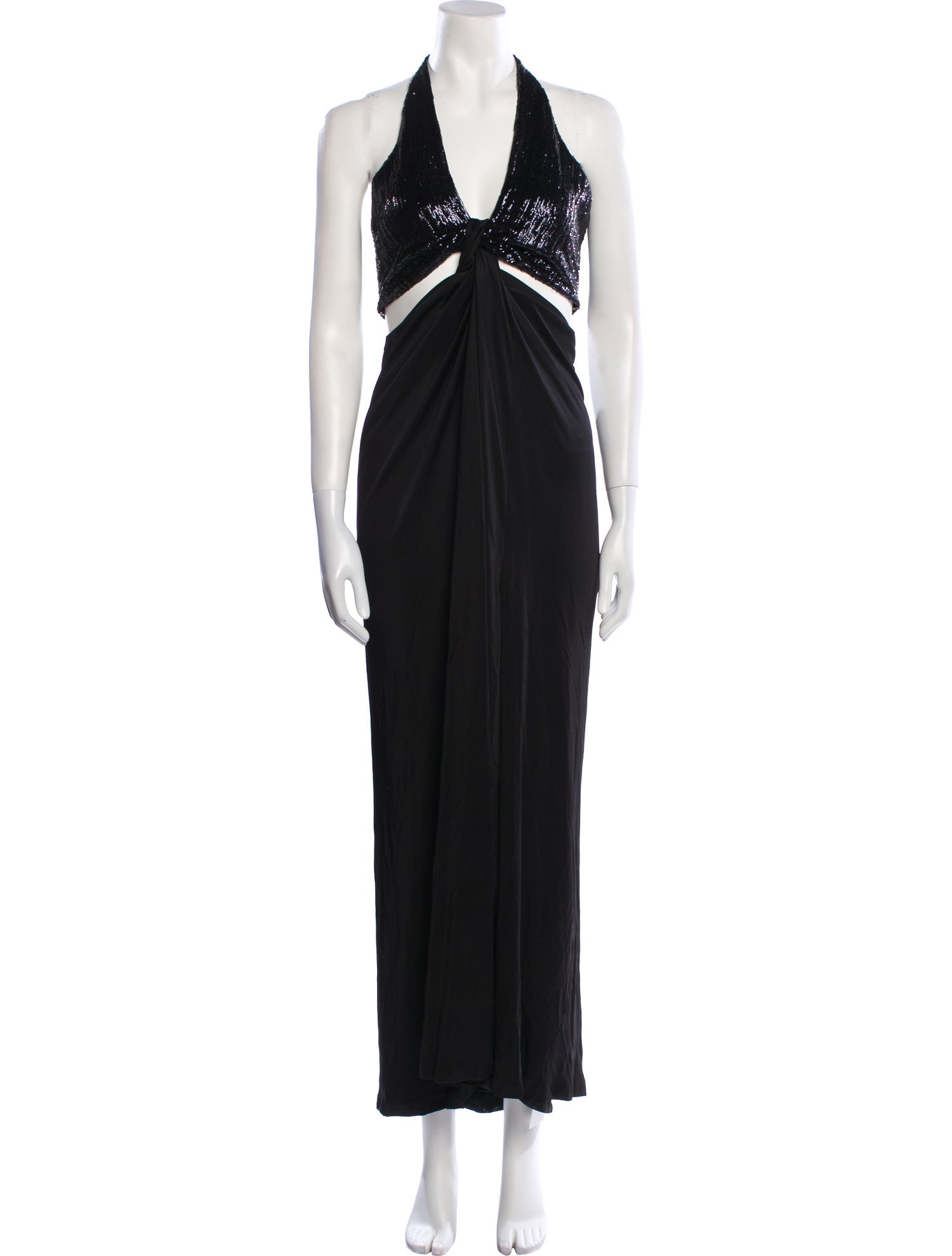 Galvan London Halterneck Long Dress